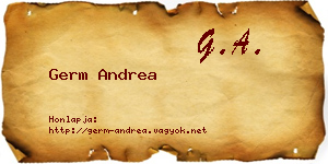 Germ Andrea névjegykártya